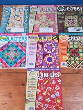 Quilter's Newsletter - Colorful Quilt Collection (Red, Pink, Green)